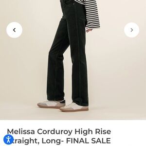 Kut from the Kloth women’s  Dark Green Straight corduroy Jeans. Size 10T